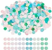 OLYCRAFT 1250Pcs 7 Color Large Sequins with Hole PVC Laser Round Paillettes 20mm Colorful Sequins Craft Paillettes Loose Sequins for Jewelry Making DIY Sewing Crafts