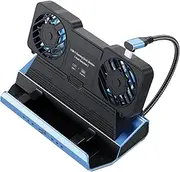 10 in 1 Docking Station for Steam Deck for Legion Go for MSI Claw for Switch, Detachable Dual Cooling Fan Dock, HDMI 4K 60Hz, 4 USB 3.0, PD100W, SD TF, Gigabit Ethernet, M.2 NVMe