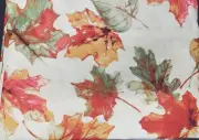 Printed Fabric Tablecloth,60"x84" Oval, MAPLE TRADITIONS COLORFUL FALL LEAVES,NB