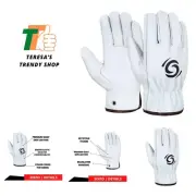 Leather Work Gloves Pack of 12 Pairs Warehouse Gardening Construction Gloves ...
