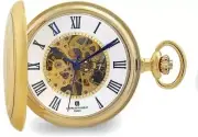 Charles Hubert Gold-Finish Open Window Case Pocket Watch