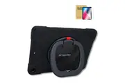 StylePro, combo, iPad Pro 11" case + screen protector, tough shockproof kids cover with rotating stand, black.