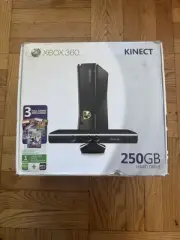 Xbox 360 E 250GB Kinect Holiday Value Bundle 3 Games Opened Box