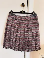 Auth.CHANEL Multi-Color Tweed Skirt - New with tag