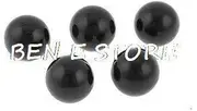 5pcs 6mm Dia Threaded Plastic Ball Knob Round Handle Black for Machine Tool M6x25|Plastic Ball knobs|knob roundround Handles -