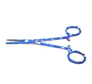1p 5.5" Blue Straight Hemostat Forceps Locking Clamp Fishing Plier Stainless