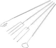 PEPLAYTAL 4pcs Chocolate Dipping Fork Set Fondue Tools for Cheese Hot Pot Cake Decorating Essential Kitchen Gadgets for Creative Serving