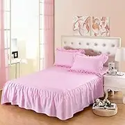 Bed Valance Skirt Bed Skirt 120cm,150cm Bed Cover Skirt Bedspread Mattress Cover Fitted Valance Sheet Ruffles Floral Printed Bed Wrap for Queen Beds