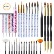 31Pcs Nail Art Brushes, Nail Art Tool Set, Dotting Tools, Dust Brush,Striping Br