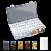 64 Slots Plastic Seed Storage Box Organizer with Label White-64
