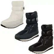 Ladies Snow Boots - SnowFun 8.8867094120 Warm Lined Navy or Black Boots