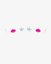 Multi Colour 3 Pack Sea Theme Stud Earrings