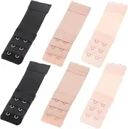 [Holibanna] 6pcs Underwear Extension Buckle Soft Stretchy Hooks Elastic Band Bra Extender 2 Hooks for Bras Bodysuits
