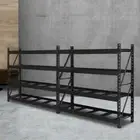 Warehouse Garage Shelving Rack Shelves Storage Adjustable Shelf Height Black