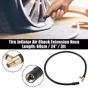 24" Car Lock Air Chuck Extension Hose for America Tire Valve with Air Release