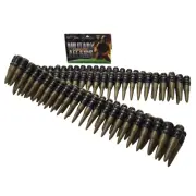 BULLET BELT Plastic Bandolier Costume Party Commando Army Gangster Soldier Ammo