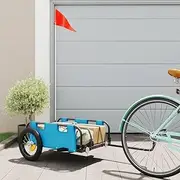 Bike Trailer Blue Oxford Fabric and Iron,Bicycle Trailers-94163