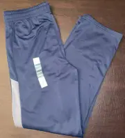 Boy's Tek Gear® Training Athletic Pants Blue, Light Gray Side Stripes XL NWT