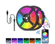 2Meters Multicolor Bluetooth USB RGB 60 LED Strip Lights IP65 Waterproof 5050 12V