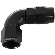 Aeroflow 570 Series One-Piece Full Flow 90° Hose End -16AN, AF573-16DBLK