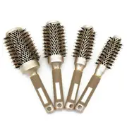 Ceramic Ionic Round Barrel Salon Thermal Hair Brush Boar Bristle