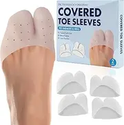 Dr. Frederick's Original Toe Sleeve Metatarsal Pads - Gel Toe Caps with Forefoot Cushioning - 2 Pieces - Prevent Calluses and Blisters - For Men and Women