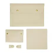 3 In 1 Waterproof Leather Laptop Liner Bag 14 Inches Apricot Laptop Cases & Bags
