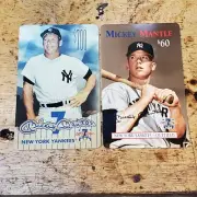 2x 1997 Mickey Mantle Phone Cards. Cooperstown Collection. MLB Endorsed. Yankees