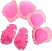 GALPADA Boys and Girls Safety Gear Set Elbow Knee Pads Wrist Guards Multi-Sport Protection Soft Breathable Adjustable for Rolling Biking Skating