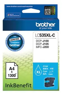 在飛比找Yahoo!奇摩拍賣優惠-兄弟Brother LC535XL-C全新原廠藍色墨水匣 D