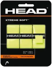 Head Xtreme Soft Racquet Overgrip Tennis Racket Grip Tape 3 3-Pack, Yellow