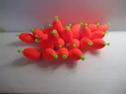 24 2" FISHING BOBBERS Medium Oval Floats Weighted Foam Snap on Float Choice