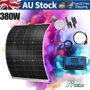 380W Flexible Solar Panel Kit Caravan Camping Boat Portable Power Mono Charging