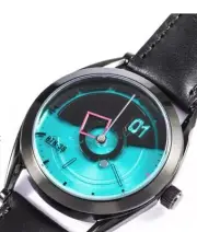 Super Groupies hatsune miku model wristwatch metallic unisex w/box Japan
