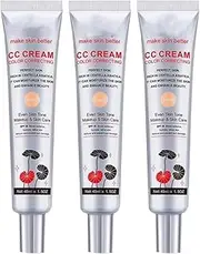 Color Correcting CC Cream with Centella Asiatica,Pre-Makeup Primer Hydrating Brightening Skin Tone,Hydrating Tined Sunscreen Pre-Makeup Primer,for All Skin Types