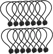 FUNOMOCYA 50Pcs Heavy Duty Bungee Cords with Balls Flexible Elastic Cord for Tarp Tie Downs for Outdoor Camping Securing Tarps Tents and Gear Reliable and
