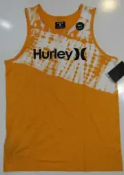 Hurley Boys Bright Citrus Half Tye Dye Tank Top Large Nwt