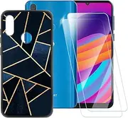 ESACMOT Classic Stripes Case Compatible with Vsmart Star 3 + [2 Pack] Screen Protector Tempered Glass, Shockproof Case Cover for Vsmart Star 3 (6.09 inch)
