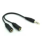 3.5mm Headset Headphone Splitter Earphone Speaker Audio Y Adapter for Smartphone