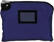BankSupplies Laminated Nylon Locking Deposit Bag | Royal Blue| 15W x 11H | 2 Keys Included for Each Bag | HIPAA | Puncture Resistant Laminated Nylon | Double Stitched Seams