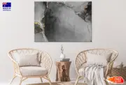 Gold Black & White Abstract Wall Canvas Home Decor Australian Made Quality