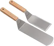 Metal Spatula Set - Griddle Spatula - Teppanyaki spatulas - Griddle Scraper and Pancake Flipper or Hamburger Turner - Stainless Steel Utensil Great for BBQ Grill Flat Top - Commercial Grade