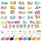 PVC Alphabet Numbers Wall Decals Removable Wall Stickers Kids Toddlers
