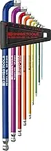 PB SWISS TOOLS 2222LH-10RBCN Multi-Angle Rainbow Hex Wrench Set