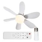 Ceiling Fan LED Lamp E27 Socket Fan Light Large Remote with Extender (White) HOT