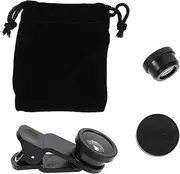 Holibanna 2Sets Phone Camera Lens Kit Fish Eye Macro Wide Angle for Landscape Photography Compatible with Smartphones Includes Microfiber Lens Bag for Cleaning Storage