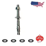 304 Stainless Steel Wedge Expansion Bolts, 5/8" x 8" - 10-Pack for Concrete