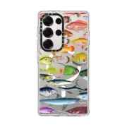 Galaxy S25 Ultra Clear Magnetic Case Fish Rainbow