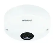 Hanwha QNF-8010 Q-Series 6MP Fisheye Camera, 1.14mm Fixed Lens, White