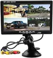 Surveillance Recorder 7" Split Screen Quad Monitor 4Ch Video Input Pc Audio Windshield Style Parking Dashboard Car Rear View Camera Car-Styling